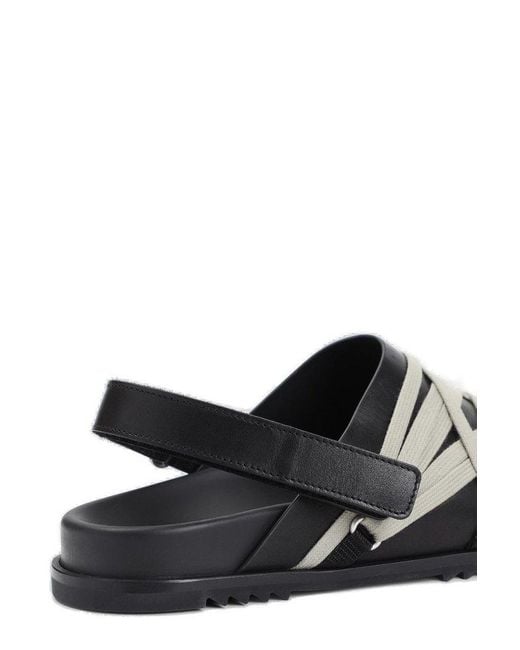 Rick Owens Hollywood Megalaced Mules in Black for Men | Lyst