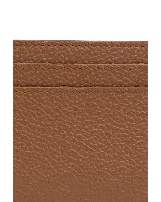 Saint Laurent Brown Leather Card Case for men