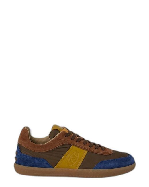 Tod's Multicolor Colour Block Patchwork Lace-up Sneakers for men