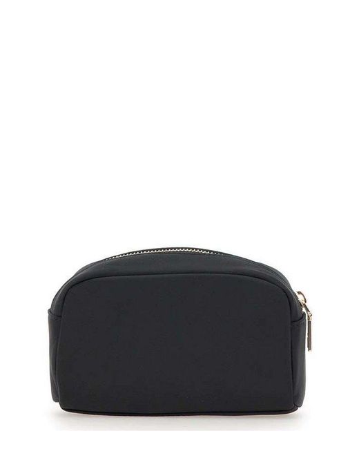 Liu Jo Black Logo Lettering Zipped Make Up Bag