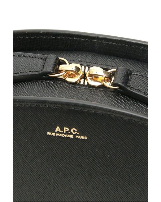 A.P.C. Black Demi Lune Mini Crossbody Bag