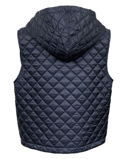Max Mara Blue Lily Zip-Up Sleeveless Jacket