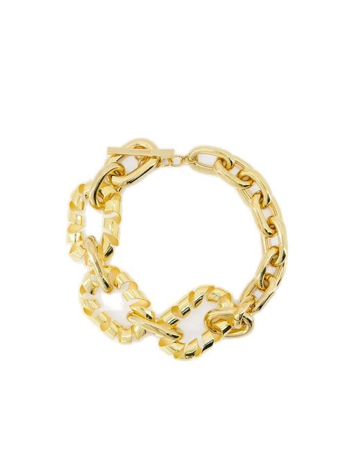 Rabanne Metallic Oversized Xl Link Twist Necklace