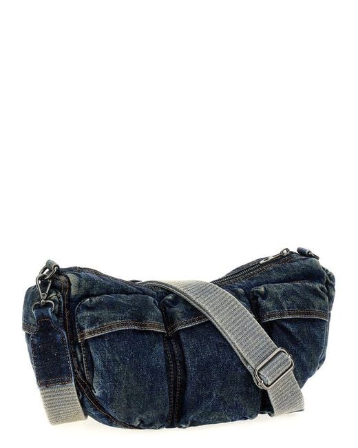 DIESEL Blue Re-Edition Travel 3000 Denim Shoulder Bag