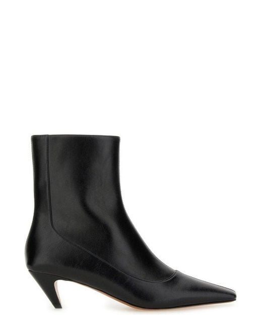 Stella McCartney Black Pointed Toe Zipped Boots