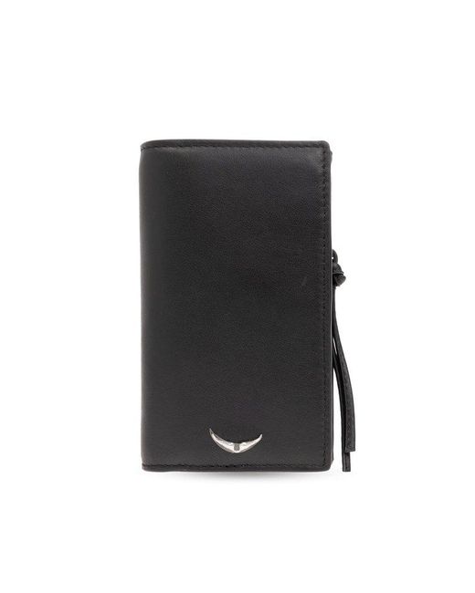Zadig & Voltaire Black 'eternal' Leather Wallet,