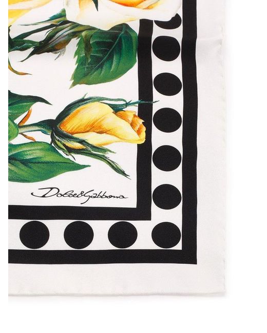 Dolce & Gabbana Green Silk Foulard