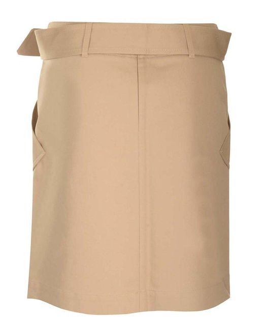 Totême  Natural Beige Cotton Trench Skirt