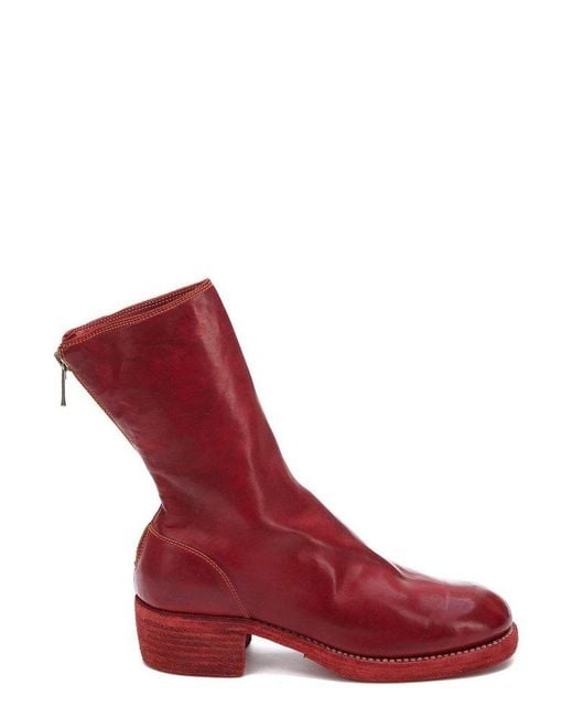 Guidi Red 788z Back Zip Boots