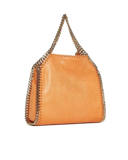 Stella McCartney Orange Chain Detailed Shoulder Bag