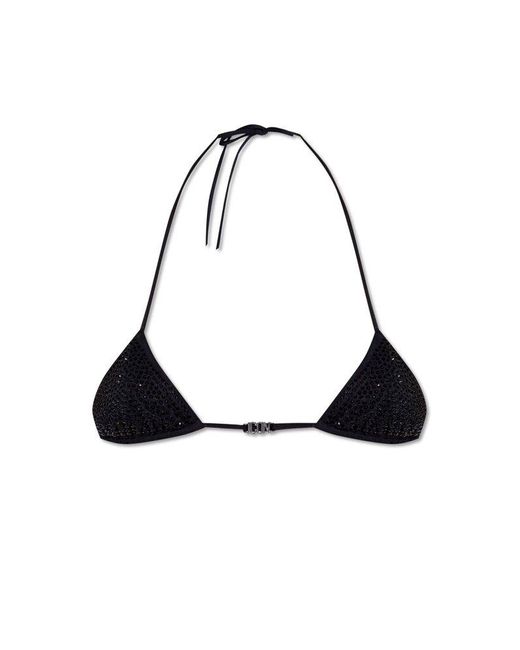 DSquared² Black Embellished Bikini Top