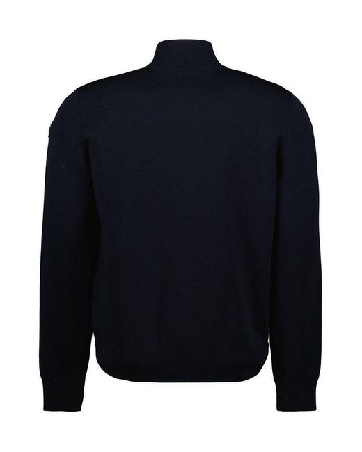 Moncler Blue Logo Patch Padded Jacket for men