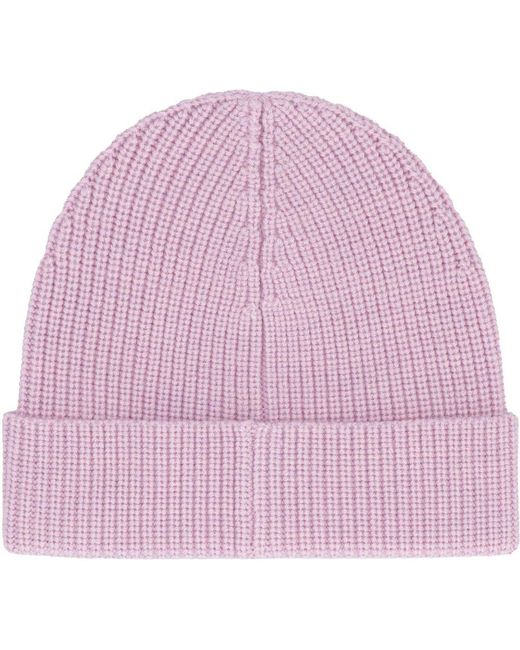 Isabel Marant Pink Logo Embroidered Knit Beanie