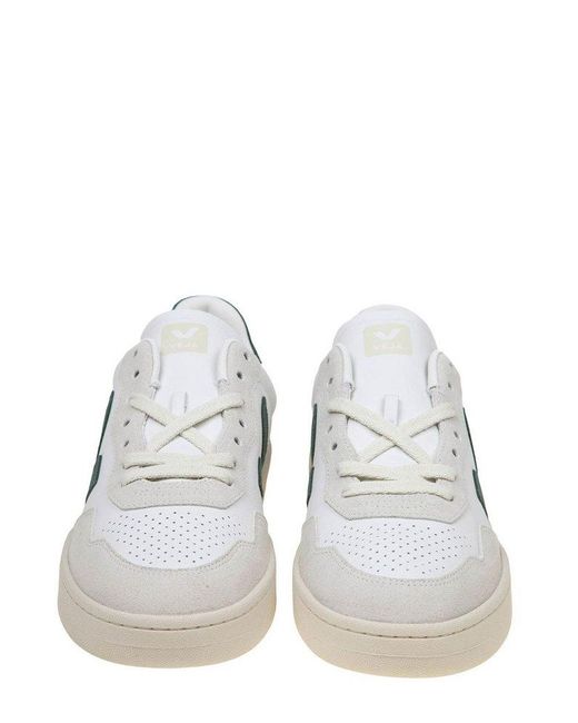 Veja White Logo Patch Lace-up Sneakers for men