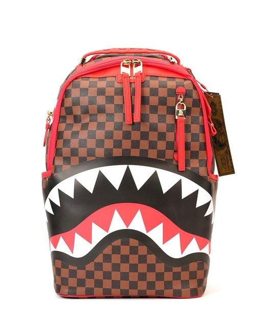 Sprayground Red All Or Nothing Sharks In Paris Backpack