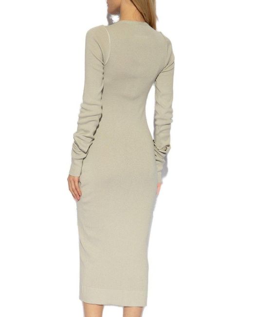 MM6 by Maison Martin Margiela White Long-sleeved Dress,