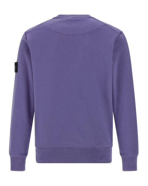Stone Island Blue Logo Badge Sweatshirt for men