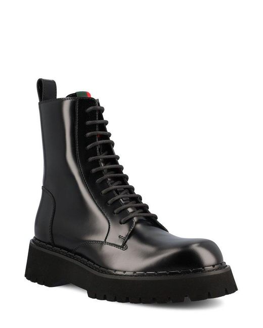 Combat boots gucci deals
