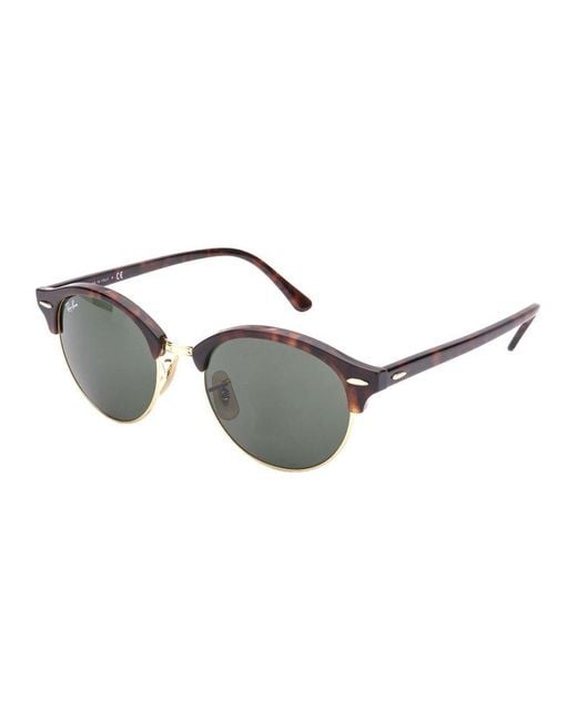 Ray-Ban Gray Clubround Classic Round Frame Sunglasses