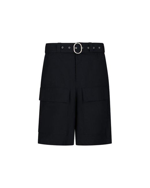Jil Sander Black Belted Shorts for men