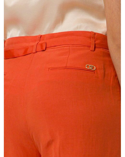 Liu Jo Orange Cropped Trousers