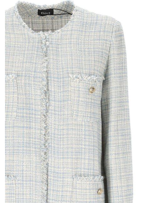 Marella Gray Frayed Edge Coat