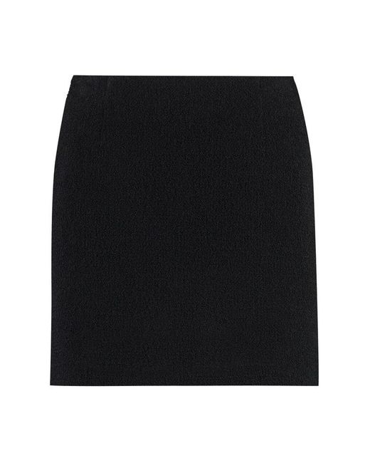 Tagliatore 0205 Black May Wool Mini Skirt