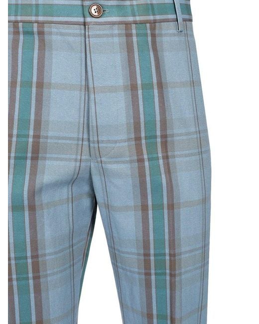Vivienne Westwood Blue Cropped George Trousers Light for men
