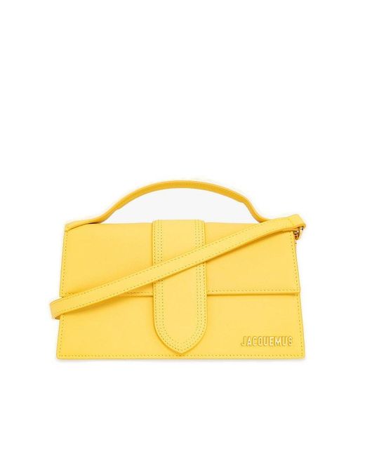 Jacquemus Leather Le Grand Bambino Shoulder Bag in Yellow | Lyst Canada