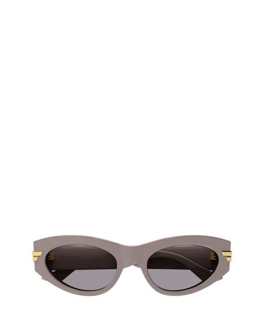 Bottega Veneta Gray Cat-eye Frame Sunglasses