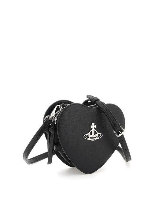 Vivienne Westwood Black 'louise Heart' Crossbody Bag