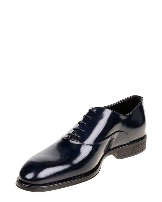 Corvari Blue Classic Lace-Up Shoes for men