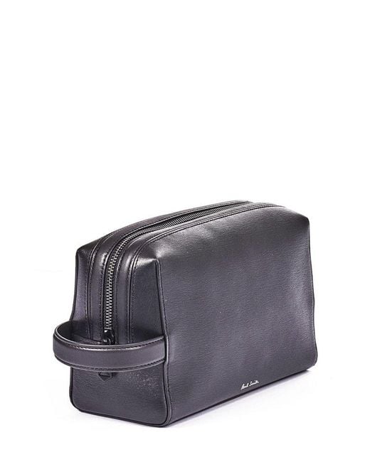 Paul Smith Gray Zipped Wash Bag for men