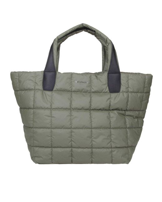 VEE COLLECTIVE Quilted Medium Tote Bag in Green | Lyst