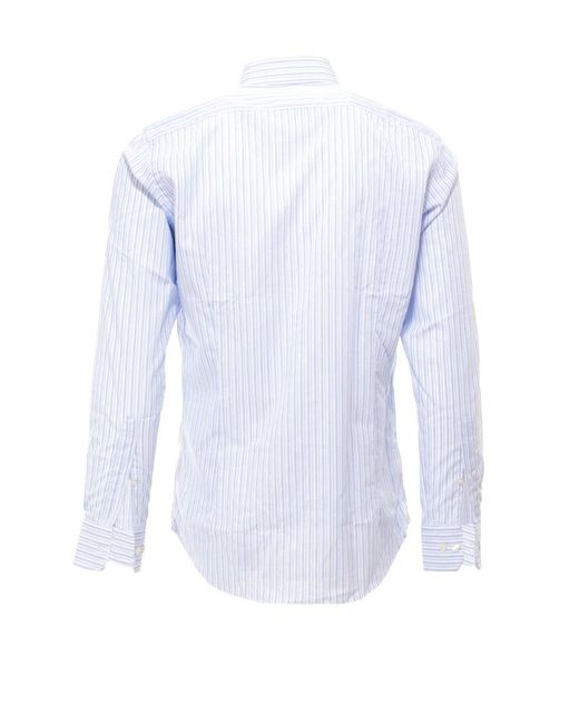 Etro White Striped Logo Detail Shirt for men