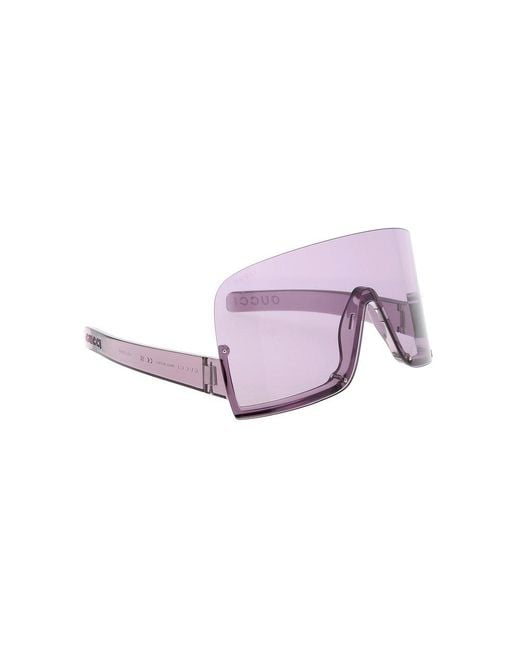 Gucci Purple Oversized Frame Sunglasses