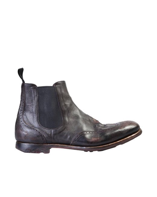 Church's Leather Brogue Chelsea Boots in Brown for Men - Lyst
