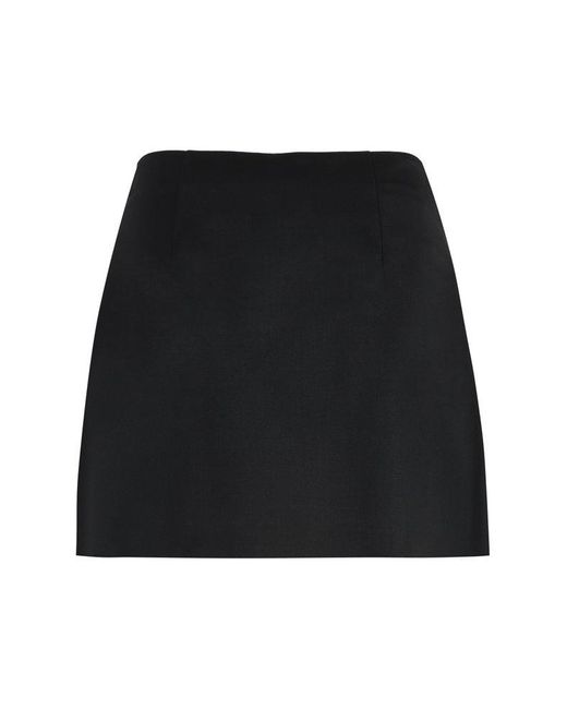 Prada Black Satin Skirt