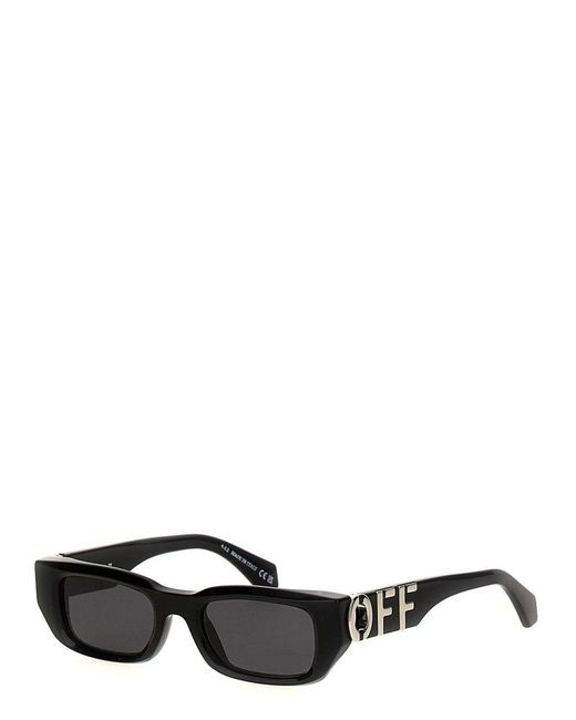 Off-White c/o Virgil Abloh Black Fillmore Rectangular Frame Sunglasses