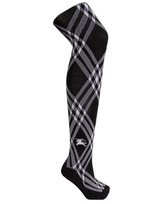Burberry Black Checked Tights,
