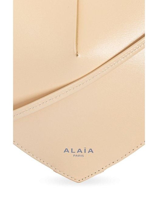 Alaïa Natural Le Coeur Heart-Shape Crossbody Bag