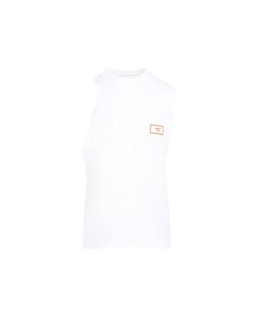 Martine Rose White Logo Vest Tshirt for men