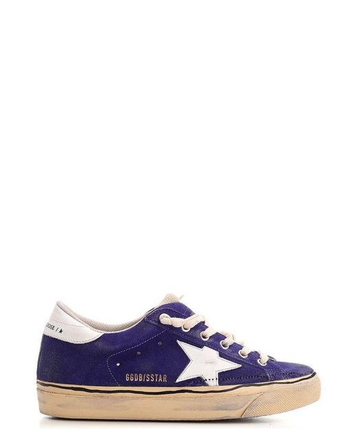 Golden Goose Deluxe Brand Purple Super Star Lace-up Sneakers