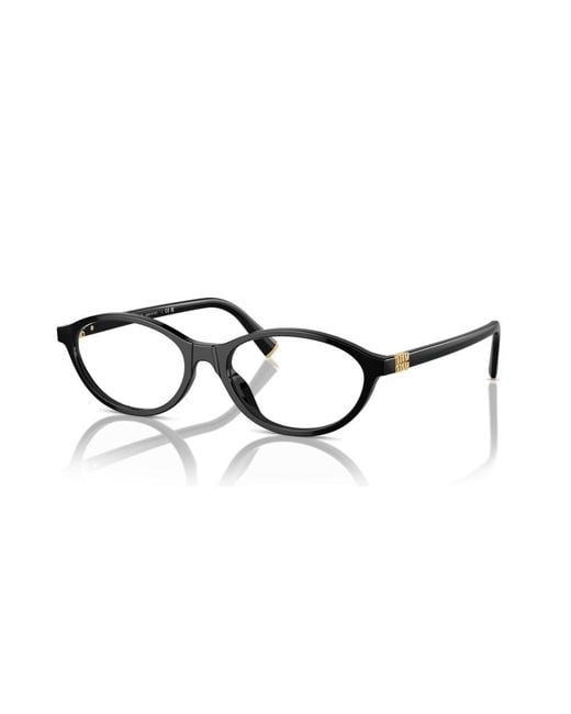 Miu Miu Black Oval Frame Glasses