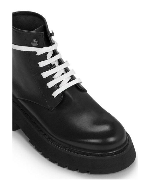 Marsèll Black Lace-up Ankle Boots for men