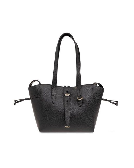 Furla Black 'net Small' Shopper Bag,