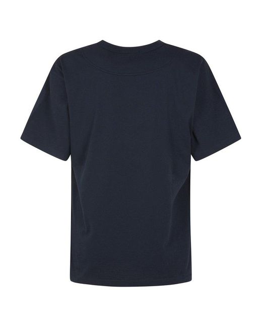 Stone Island Blue Short Sleeved Crewneck T-shirt for men