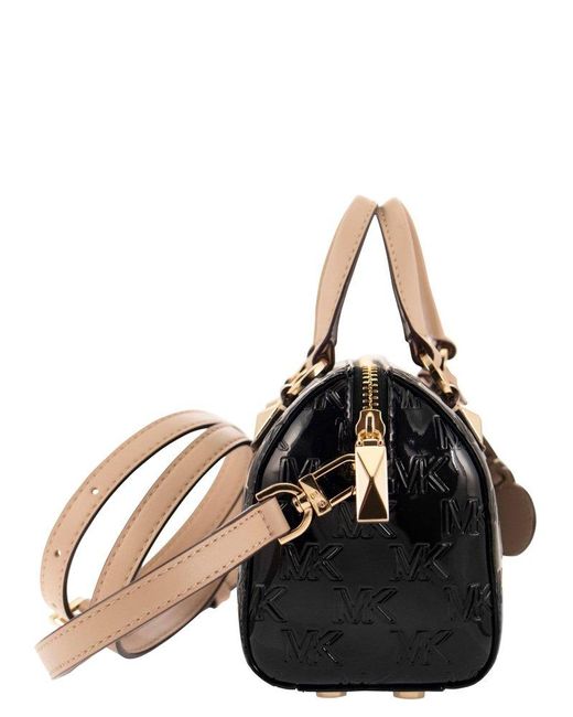 Michael Kors Black Grayson - Leather Handbag With Logo