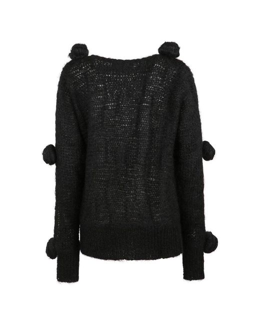 Blumarine Black 3d Rose Jumper