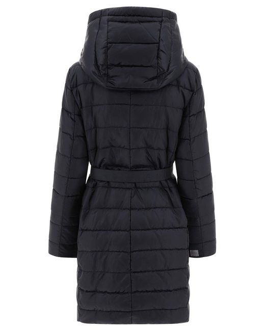 Max Mara The Cube Black Belted Long-sleeved Down Jacket
